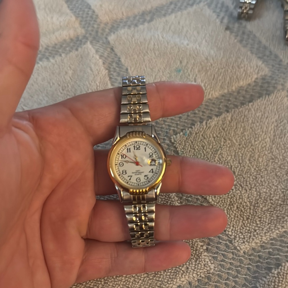 Silver and Gold Two-Tone Watch